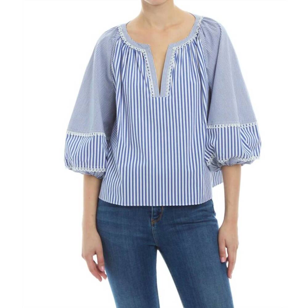 NEW PATTY KIM como blouse in blue